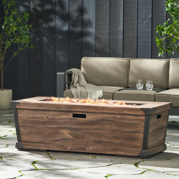 Rustic Outdoor Fire Table